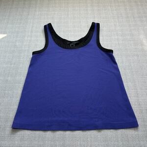 Marc by Marc Jacobs Tank Top Small Blue Elena‎ Crepe Sleeveless Athletic Casual